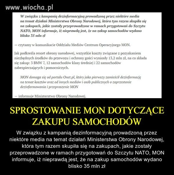 Sprostowanie MON