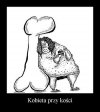 Kobieta przy kości