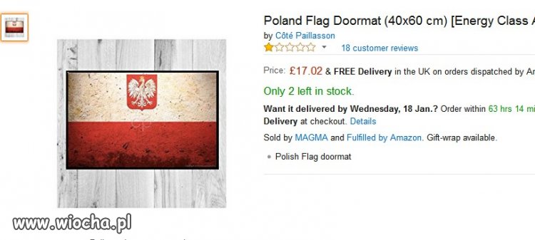 Polska flaga jako wycieraczka 