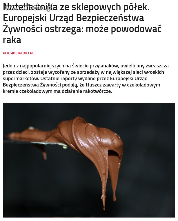 Siłę zdrowie, Ci da... Nutella