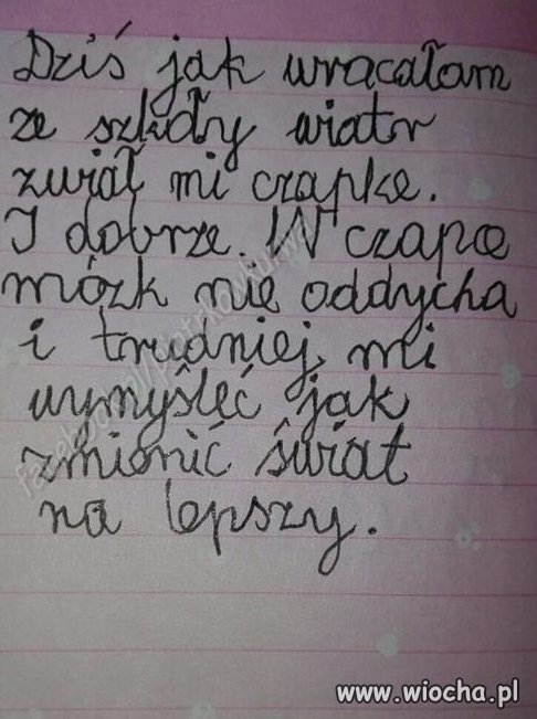 Z pamiętnika 7 letniej dziewczynki