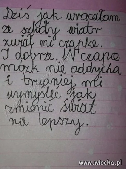 Z pamiętnika 7 letniej dziewczynki