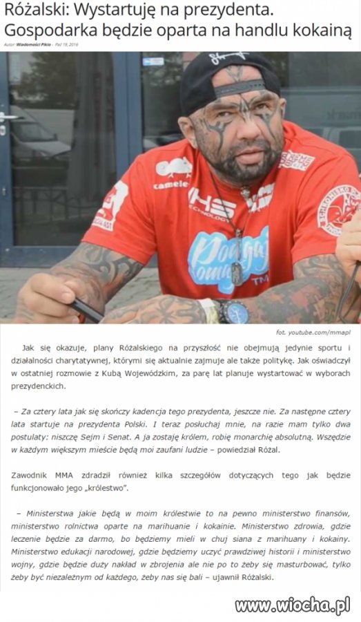 Kolejny straszny i groźny "król"