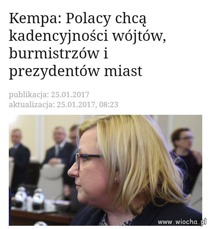 A także posłów i senatorów pani minister