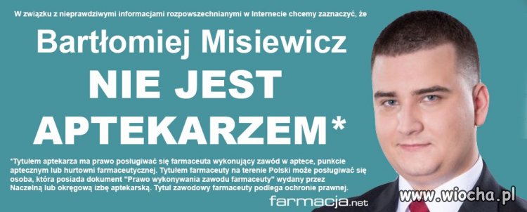 Chcielibyście żeby ten facet sprzedawał wam leki?