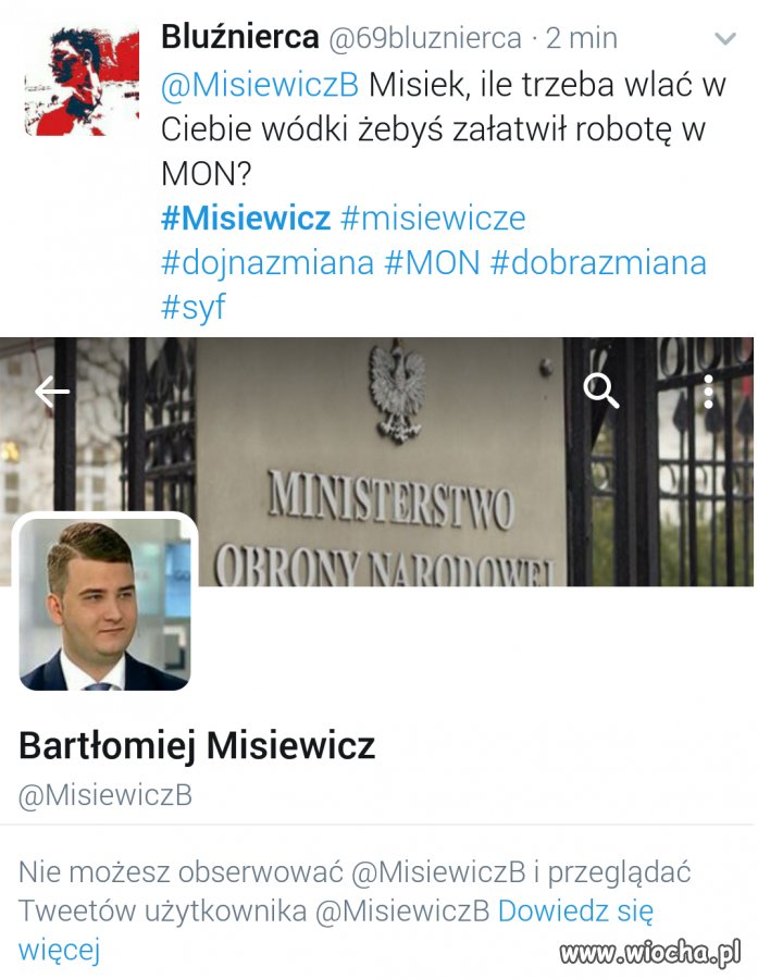 Misiek strzelił focha i zablokował