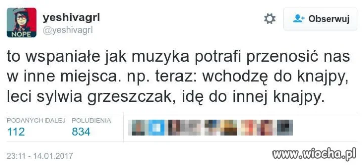 Idę do innej knajpy