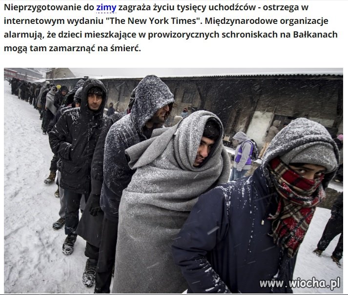 Same wyziębione kobiety i dzieci