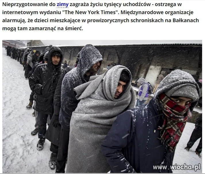 Same wyziębione kobiety i dzieci
