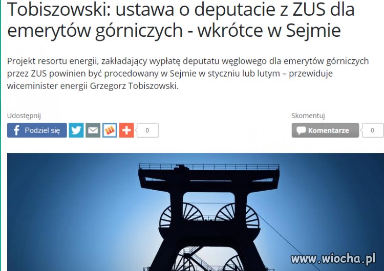 DEPUTAT WĘGLOWY DLA GÓRNIKÓW...