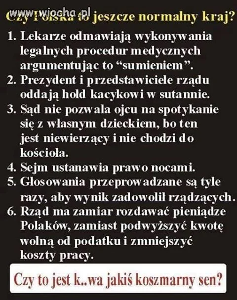 No i teraz mamy naprawdę teoretyczną Polskę