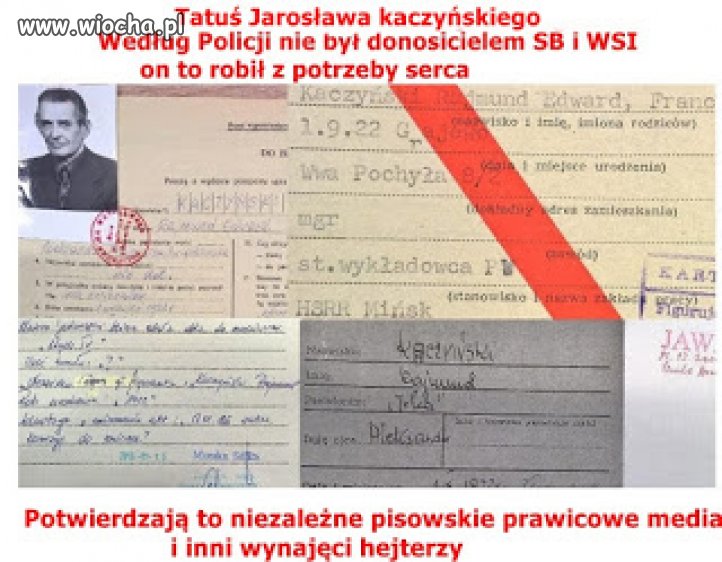 Teczka kiszczaka zawiera tajne dokumenty kaczyńskiego