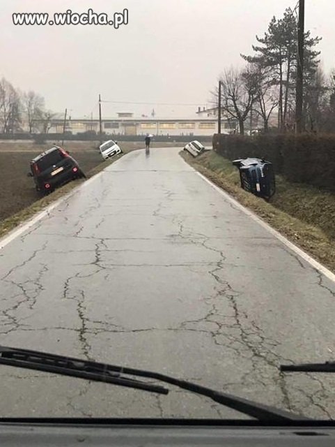Musiało być cholernie ślisko