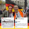 Kogo my tu mamy, nawet ojczysta flagę trzyma.