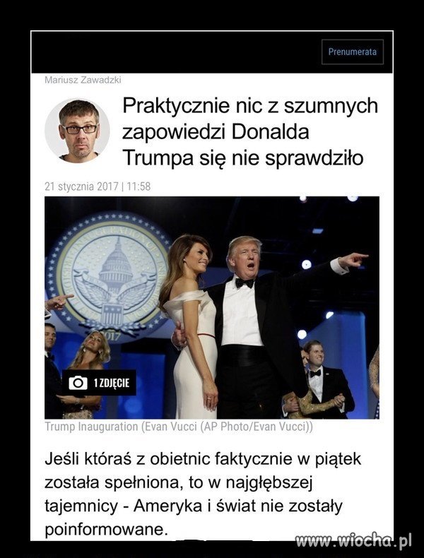 Cały jeden dzień prezydentury, i nic!