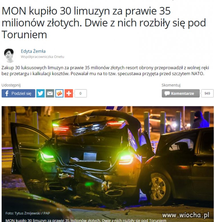 Pycha i obłuda, prawie 1 mln zł za limuzynę 