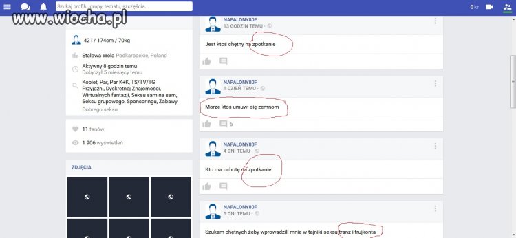 Na pewnym portalu dla dorosłych