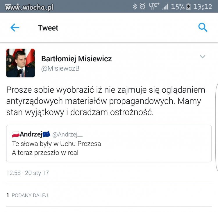 Temu chyba kakałko zaszkodziło 