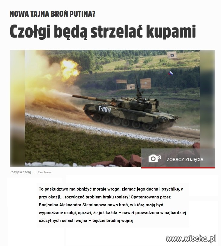 Czołgi strzelające kupami
