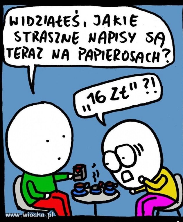 Napisy na paczce papierosów