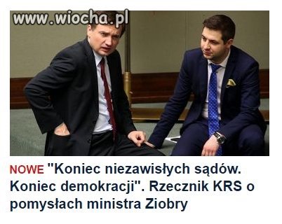Teraz wyroki bedzie wydawać Ziobro 