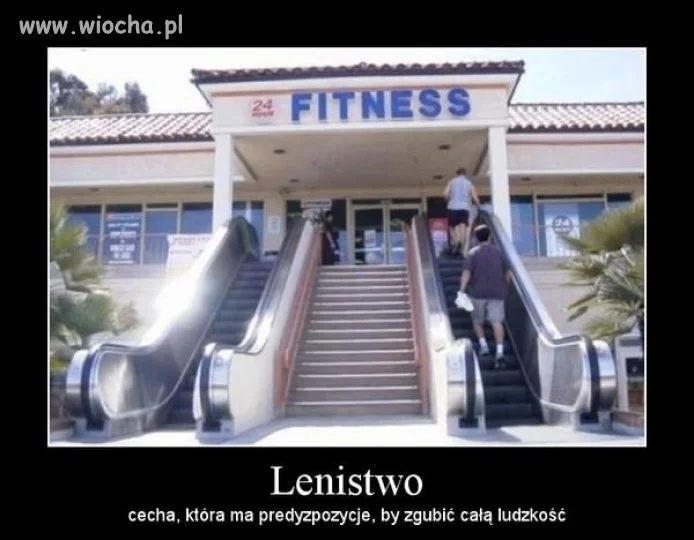 Ruchome schody na siłownię...