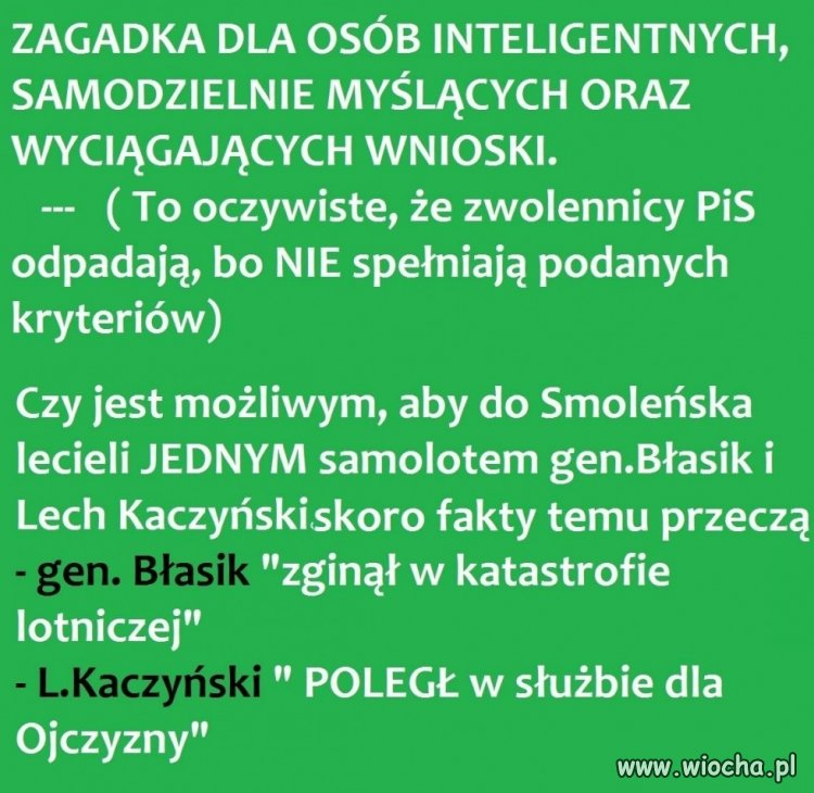 Zagadka dla inteligentnych: