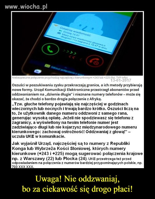 A do ciebie już dzwonili z Afryki?