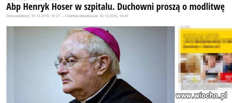 Jak trwoga to do szpitala a nie do Boga?