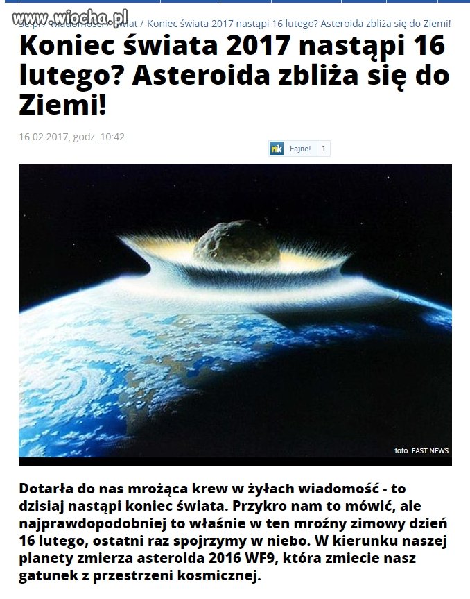 16.02.2017 Koniec Świata! 