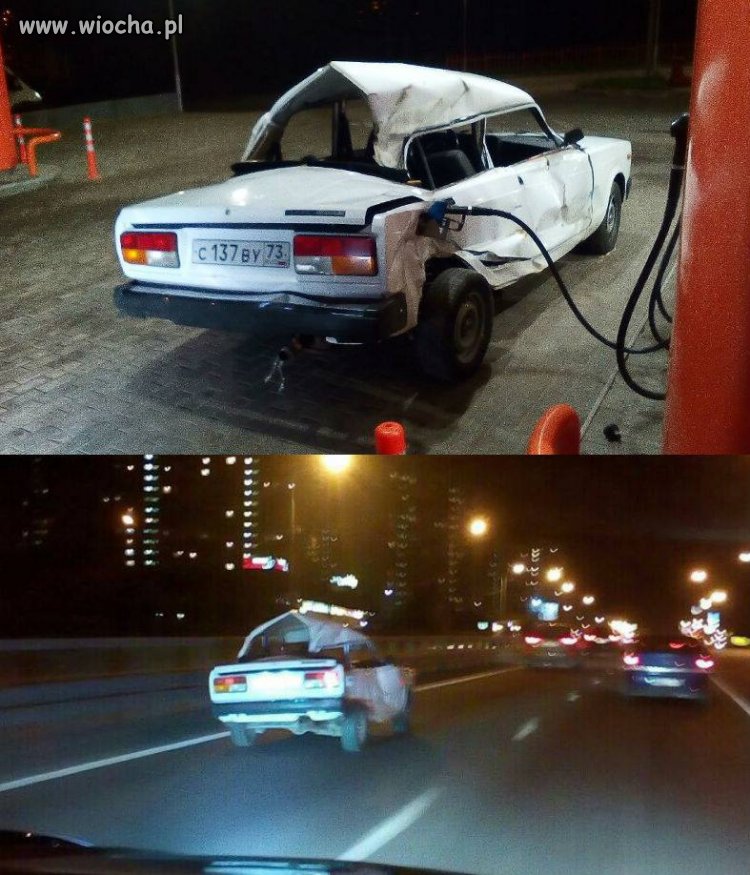 Miałem małą kolizję z kolumną rządową...