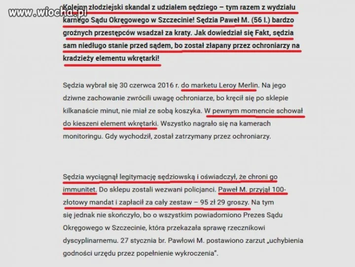 Chciał przykręcić śrubę  przestępcom