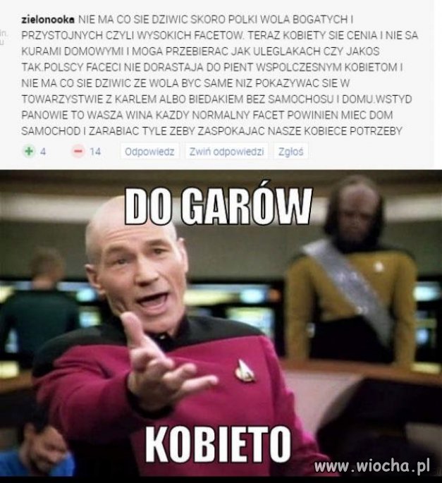 Czy czasem zielonooka nie ma zbyt wygórowanego