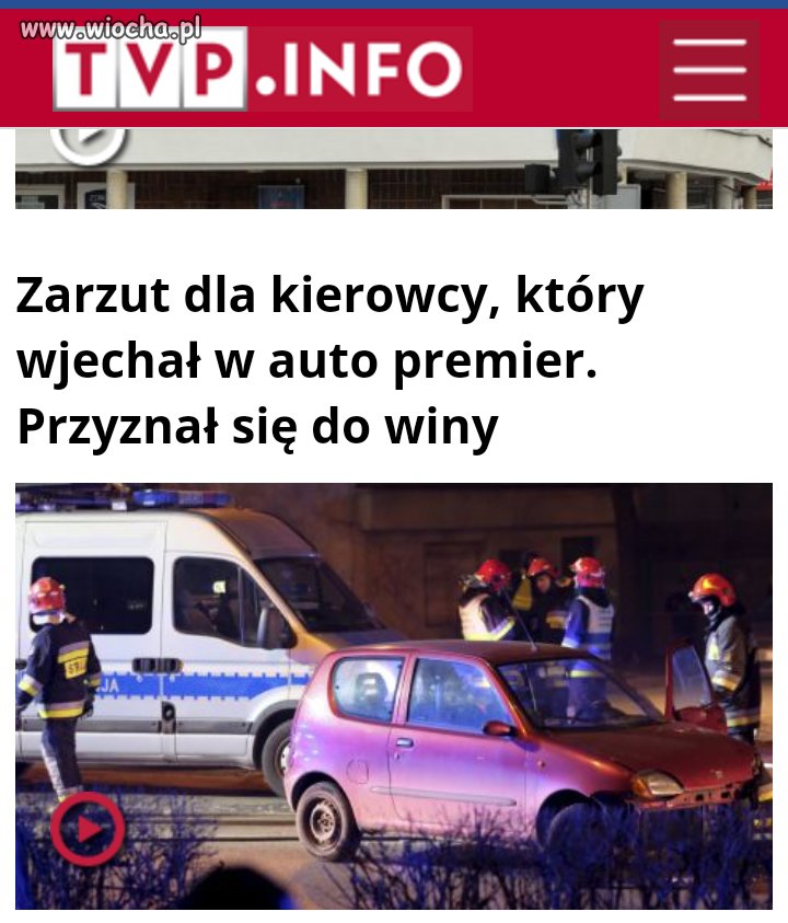 Kierowca seicento o tym, że przyznał
