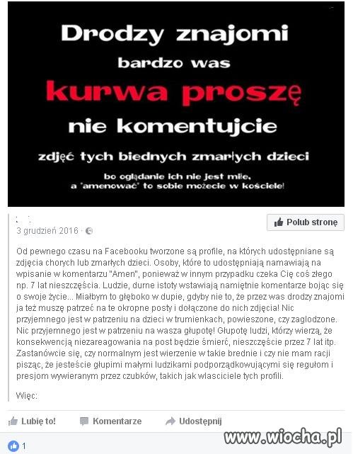 Kolejna ,,fejsbukowa" głupota...