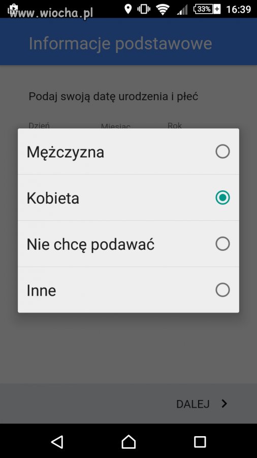 Pytanie o płeć 
