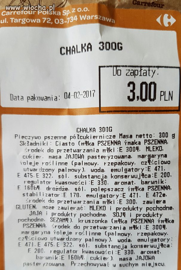 Chałka ze sklepu Carrefour