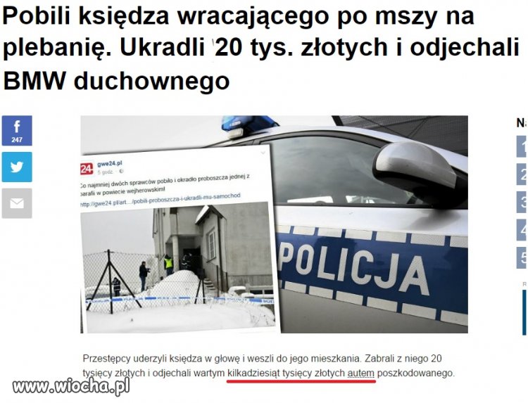 Wilki okradły pasterza wracającego od owiec