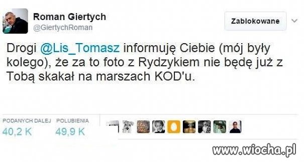 Romek się obraził