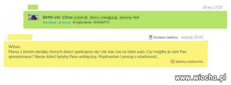 Daj beemkę, bo mnie nie stać.