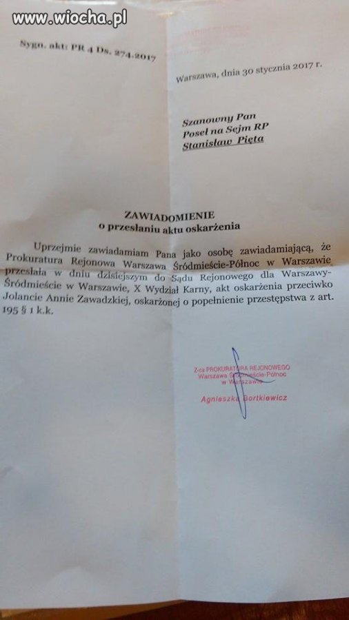 Pierwszy proces polityczny w wolnej Polsce ?