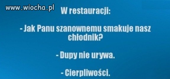 W dobrej restauracji