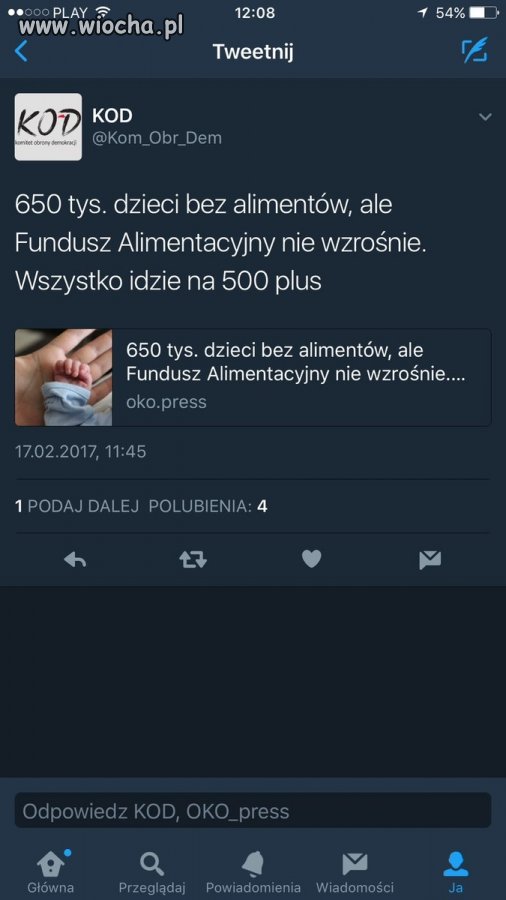 Nikt nie spłaca długów mojego lidera