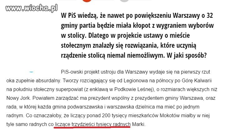 Trochę dużo radnych w tych Markach...