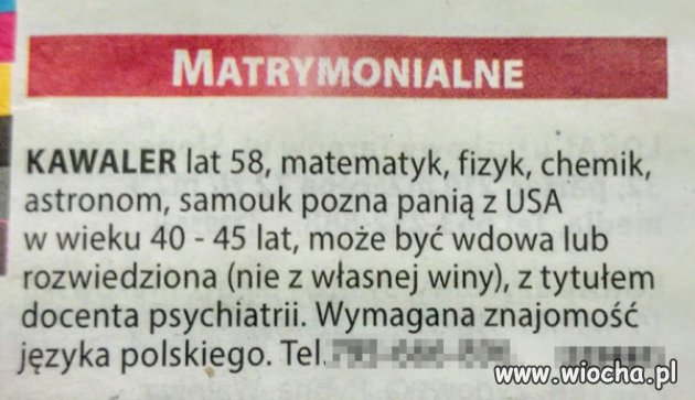 Kawaler pozna psychiatrkę
