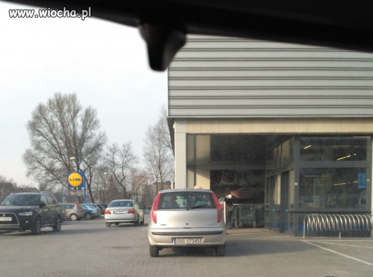 Janusz zaparkuj blisko wejścia.