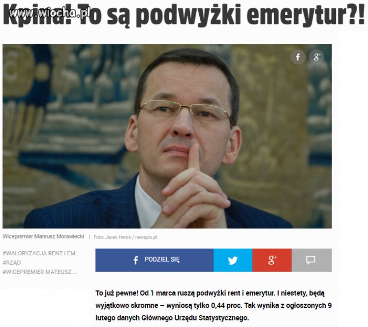 Konkretna podwyżka emerytur !!!