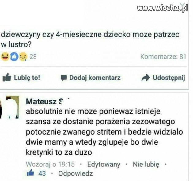Czy dziecko może patrzeć w lustro.
