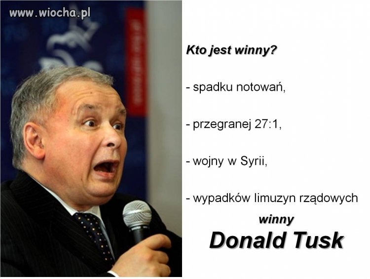 Tak Tusko Donaldus winny
