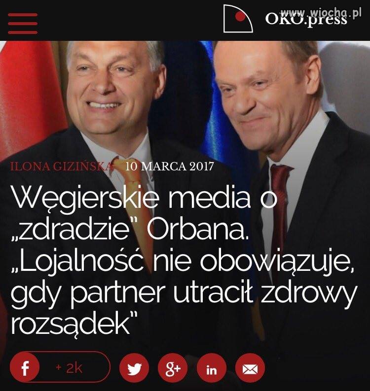 Orban poparł Polskę